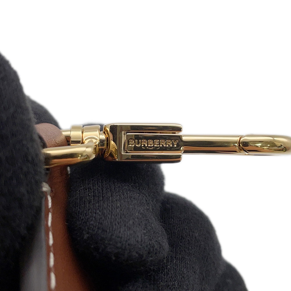 BURBERRY Logo Shoulder Strap Beige/Brown/Red8066064 Canvas