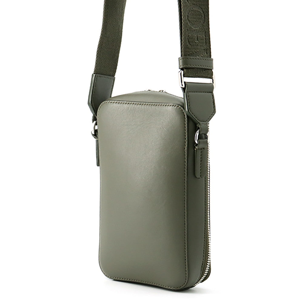 LOEWE Anagram Vertical Crossbody Bag KhakiC565S59X01 Leather