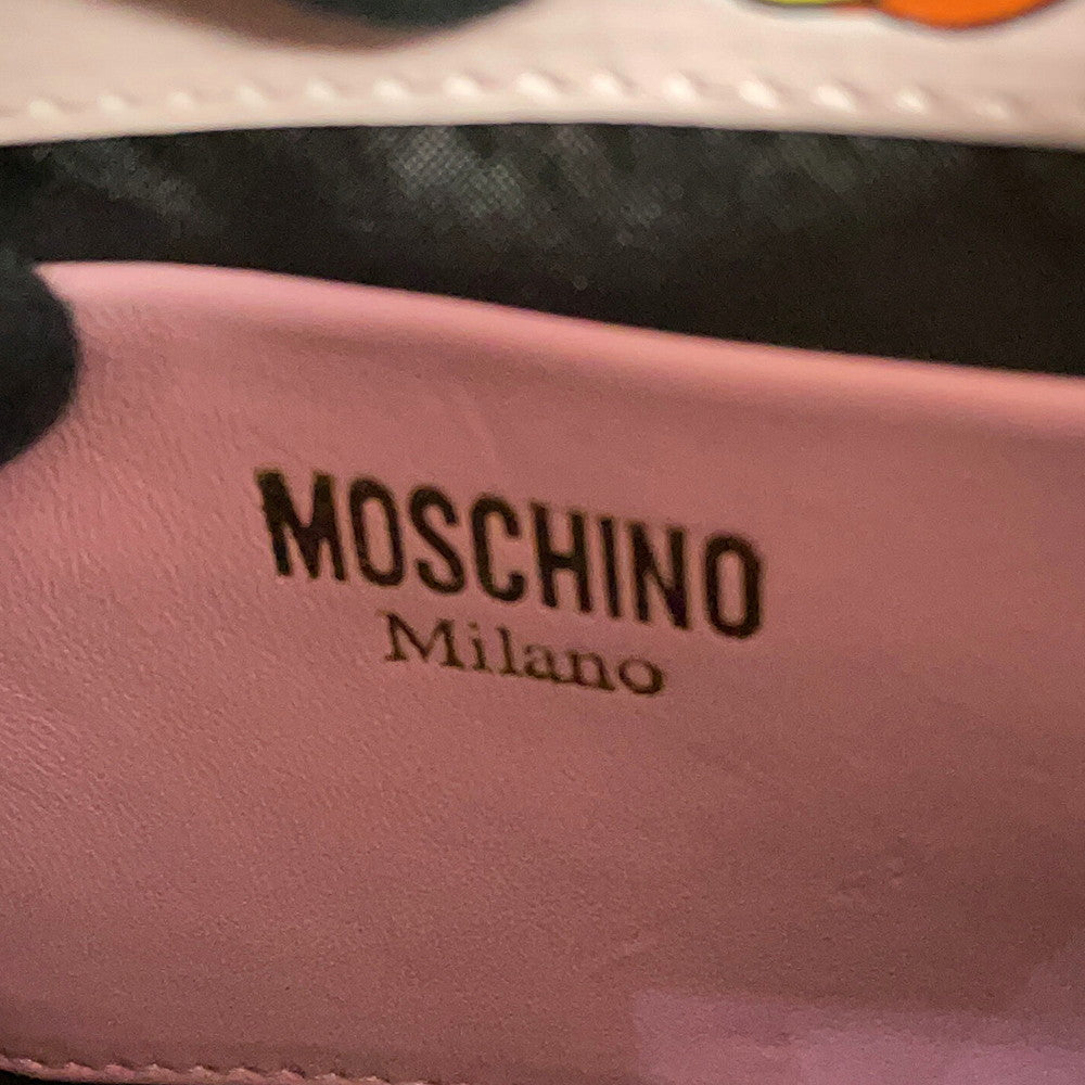 MOSCHINO Moschino Carica Animal 2-Way Handbag Pink/Multicolor Leather