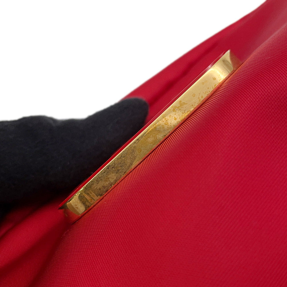 Valentino Garavani V-Sling Pouch Red Nylon Leather