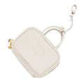 MIUMIU Embossed Logo Bag Charm Ivory5NR036 Leather