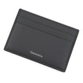 TIFFANY&Co. Logo Card Case Gray Leather