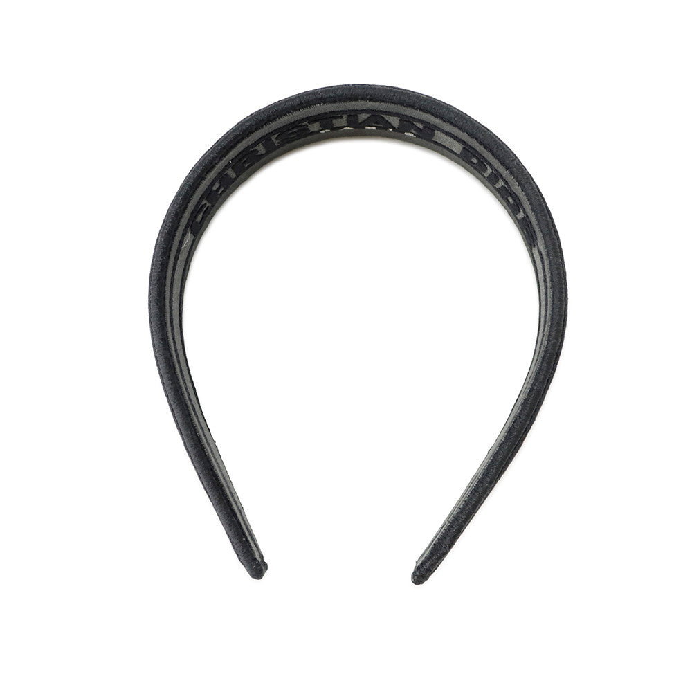 Dior Leopard Logo Headband Black/Gray Canvas