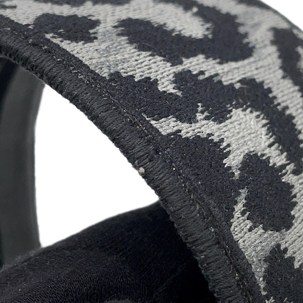 Dior Leopard Logo Headband Black/Gray Canvas