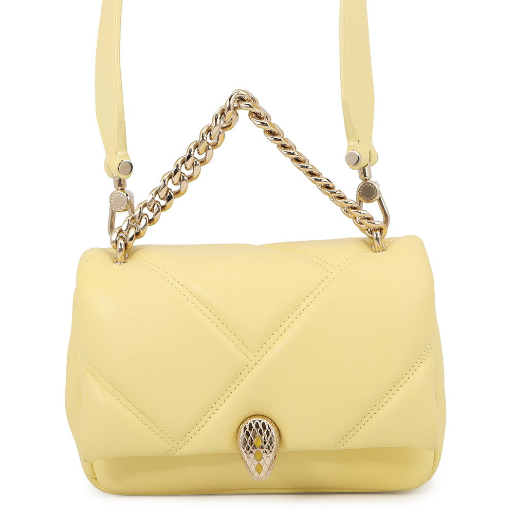 BVLGARI Serpenti Cabochon Shoulder Bag Yellow291086 Calf Leather Size Mini