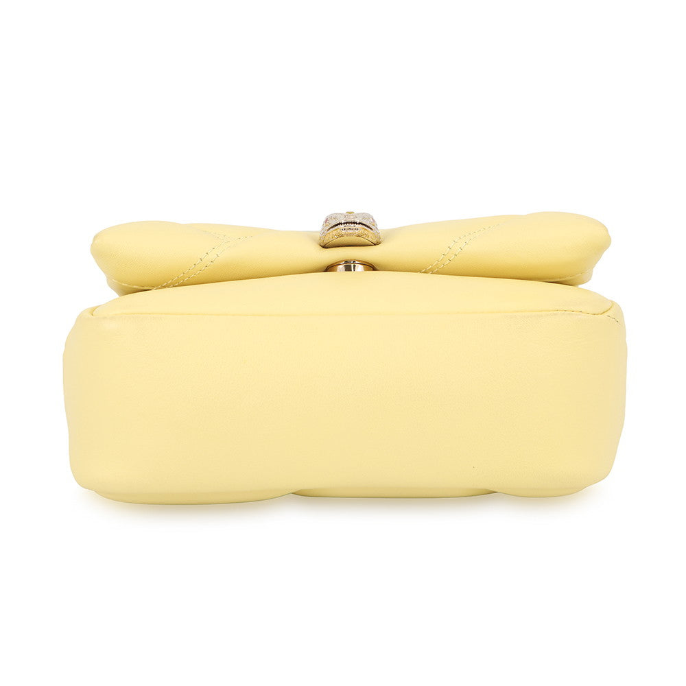 BVLGARI Serpenti Cabochon Shoulder Bag Yellow291086 Calf Leather Size Mini