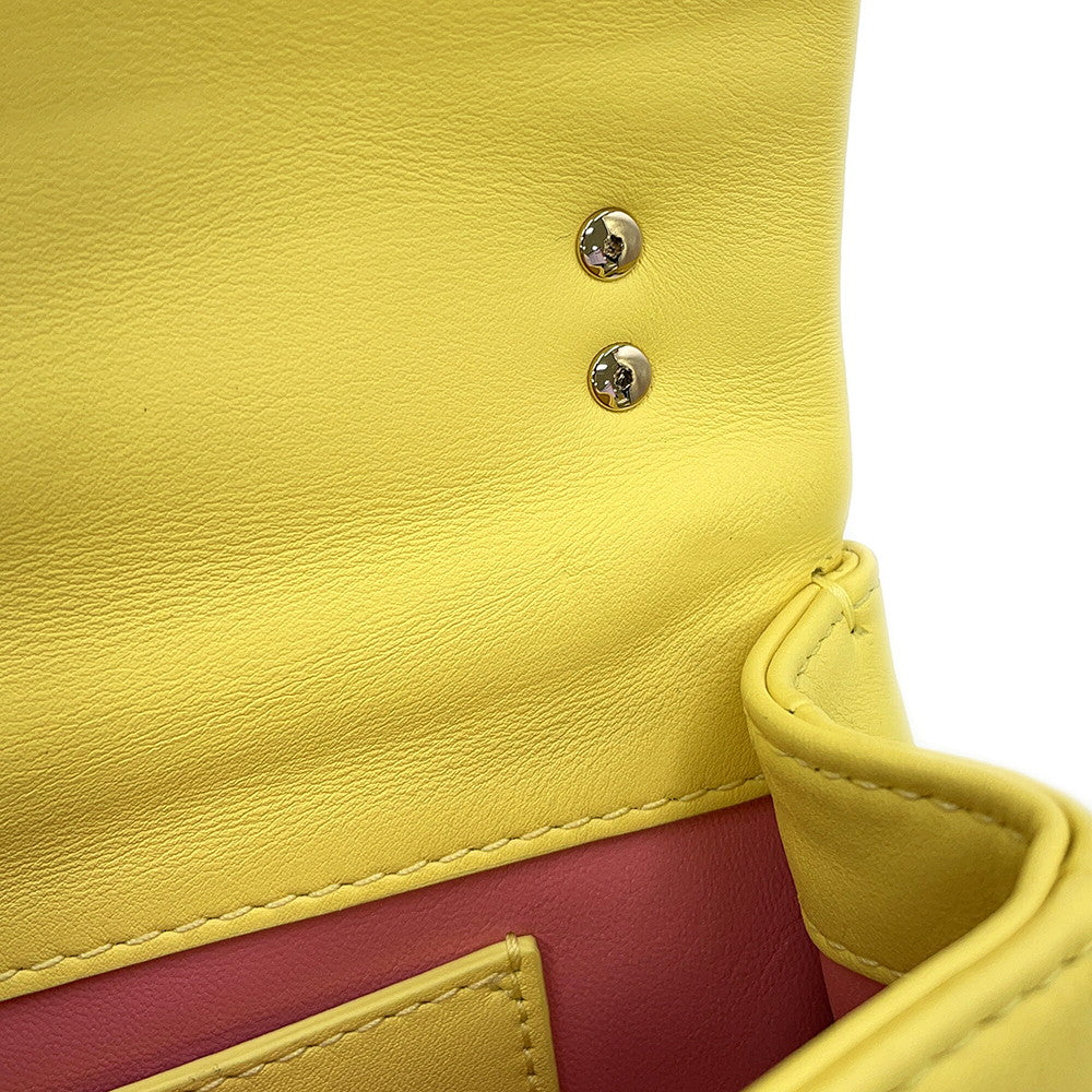BVLGARI Serpenti Cabochon Shoulder Bag Yellow291086 Calf Leather Size Mini