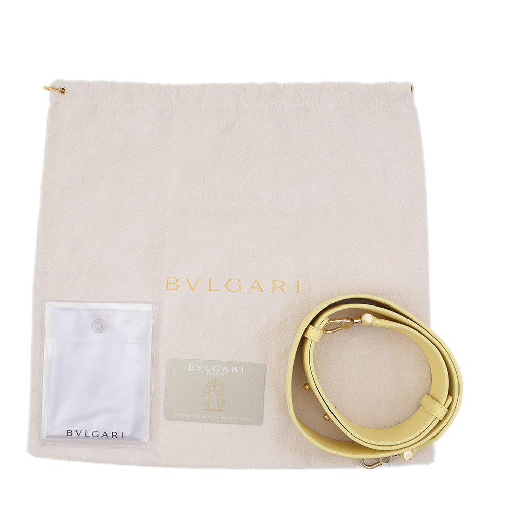 BVLGARI Serpenti Cabochon Shoulder Bag Yellow291086 Calf Leather Size Mini