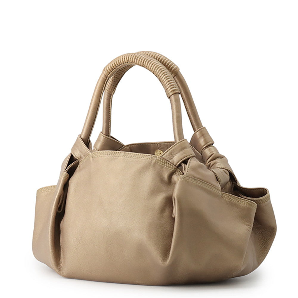 LOEWE Nappa Aire Anagram Gold Leather