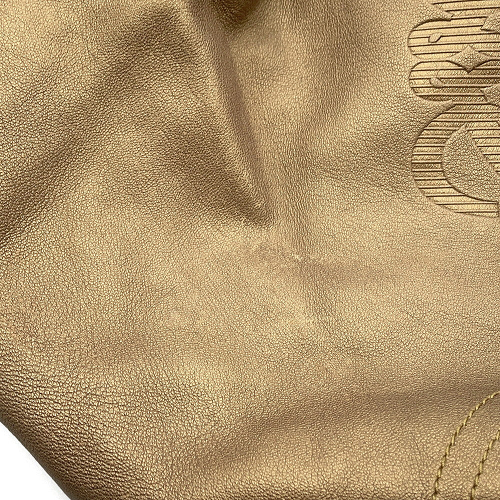 LOEWE Nappa Aire Anagram Gold Leather