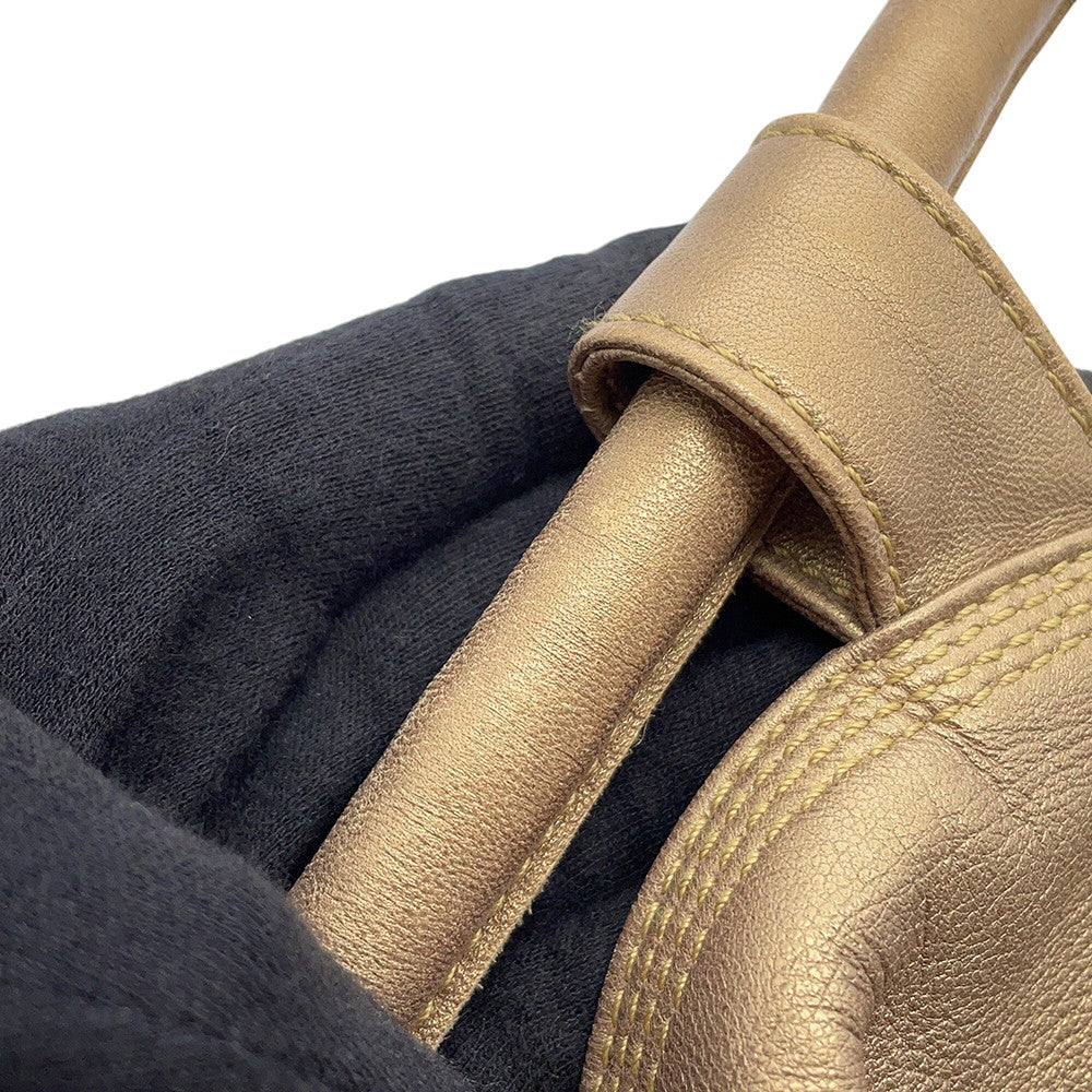 LOEWE Nappa Aire Anagram Gold Leather