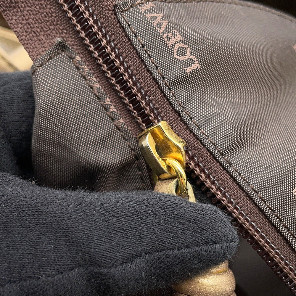 LOEWE Nappa Aire Anagram Gold Leather