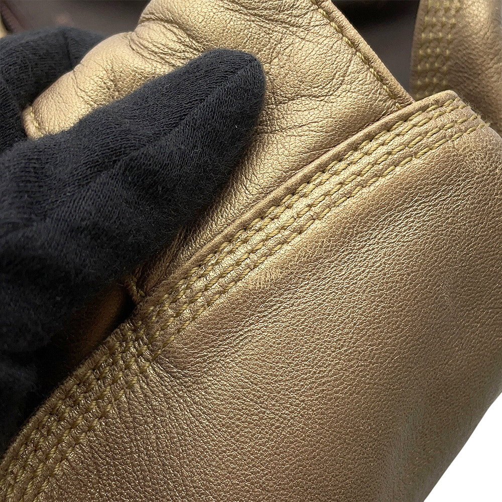 LOEWE Nappa Aire Anagram Gold Leather