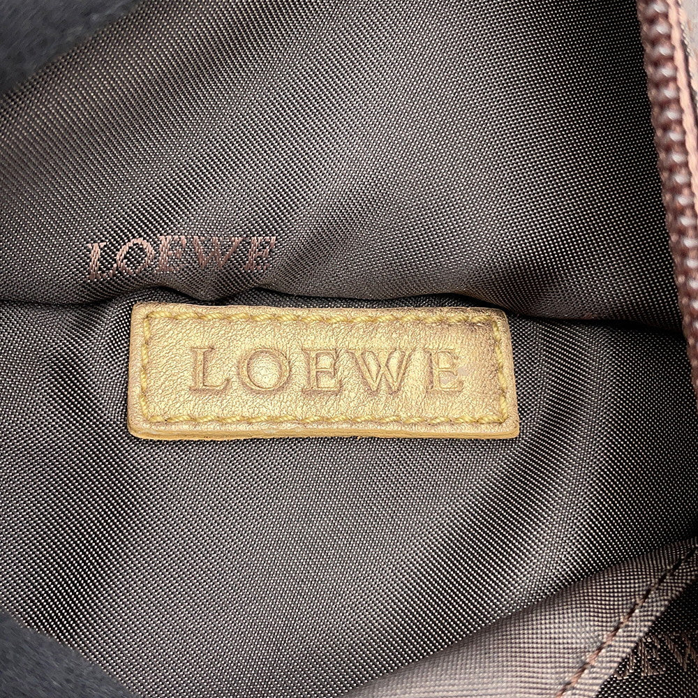 LOEWE Nappa Aire Anagram Gold Leather