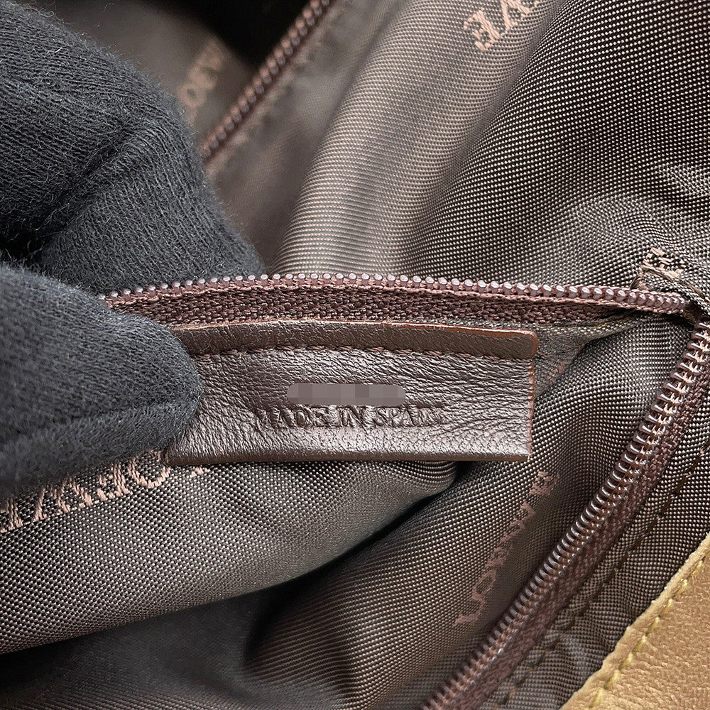 LOEWE Nappa Aire Anagram Gold Leather