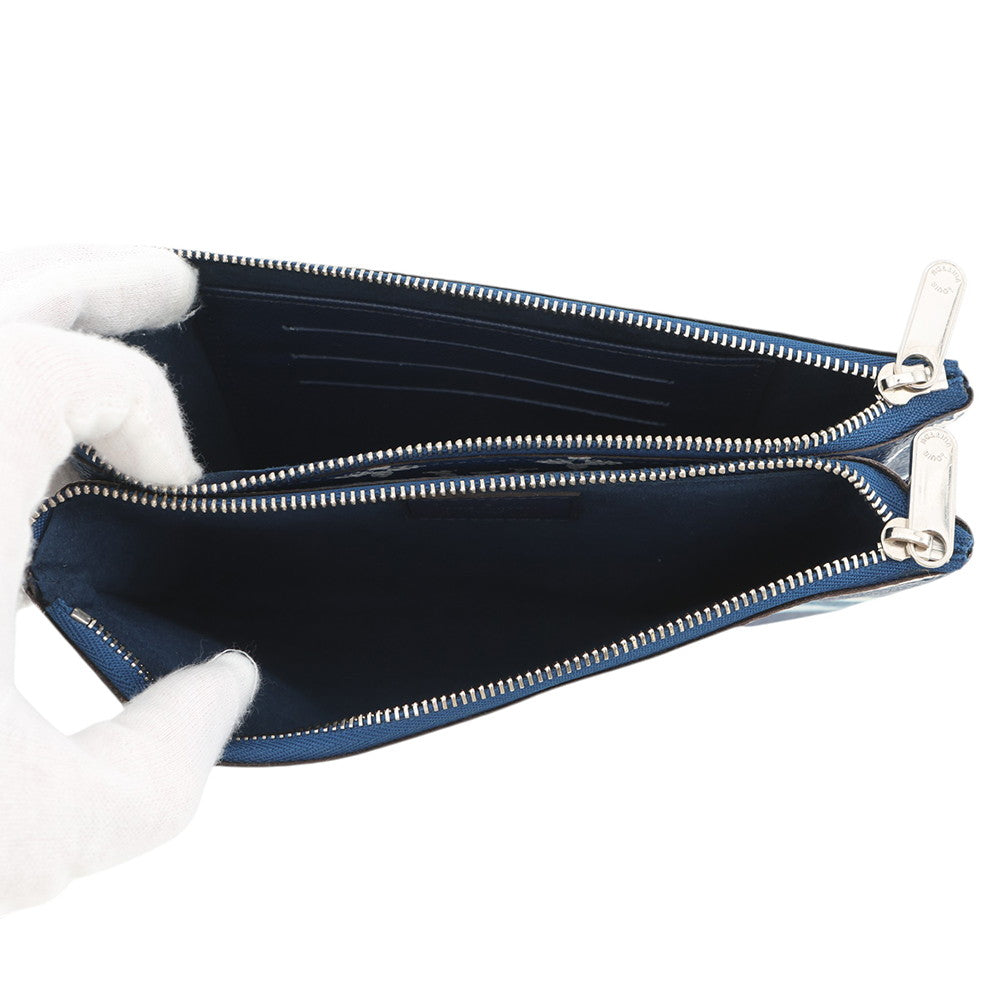 LOUIS VUITTON Pochette Double Zip BlueM69124 LV Escale