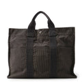 HERMES Her Line Tote Bag Gray Canvas Size MM
