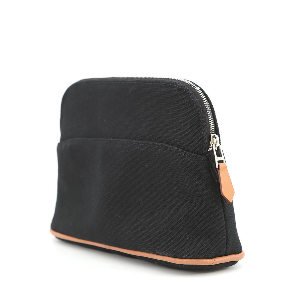 HERMES BolidePouch Black Canvas Size PM