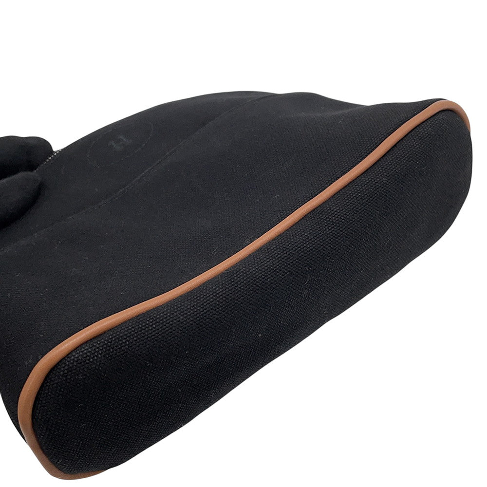 HERMES BolidePouch Black Canvas Size PM