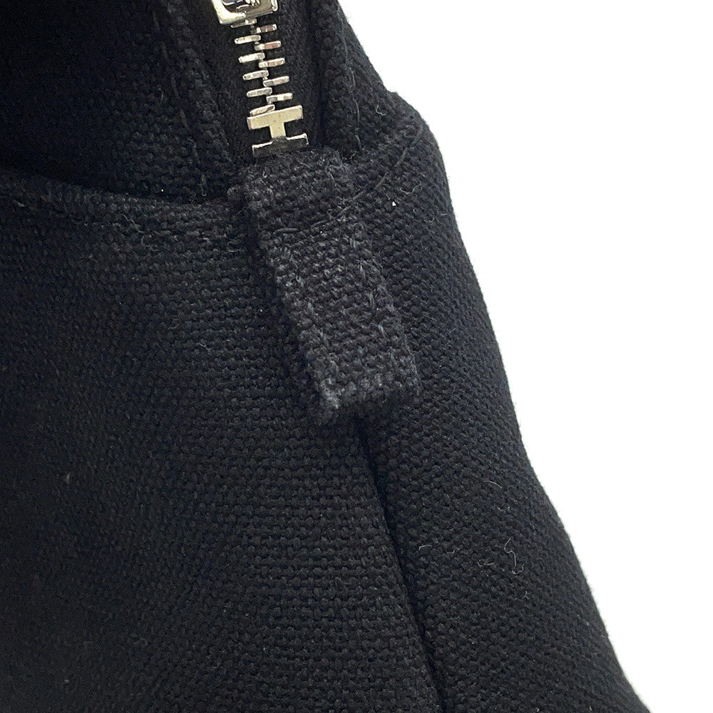 HERMES BolidePouch Black Canvas Size PM