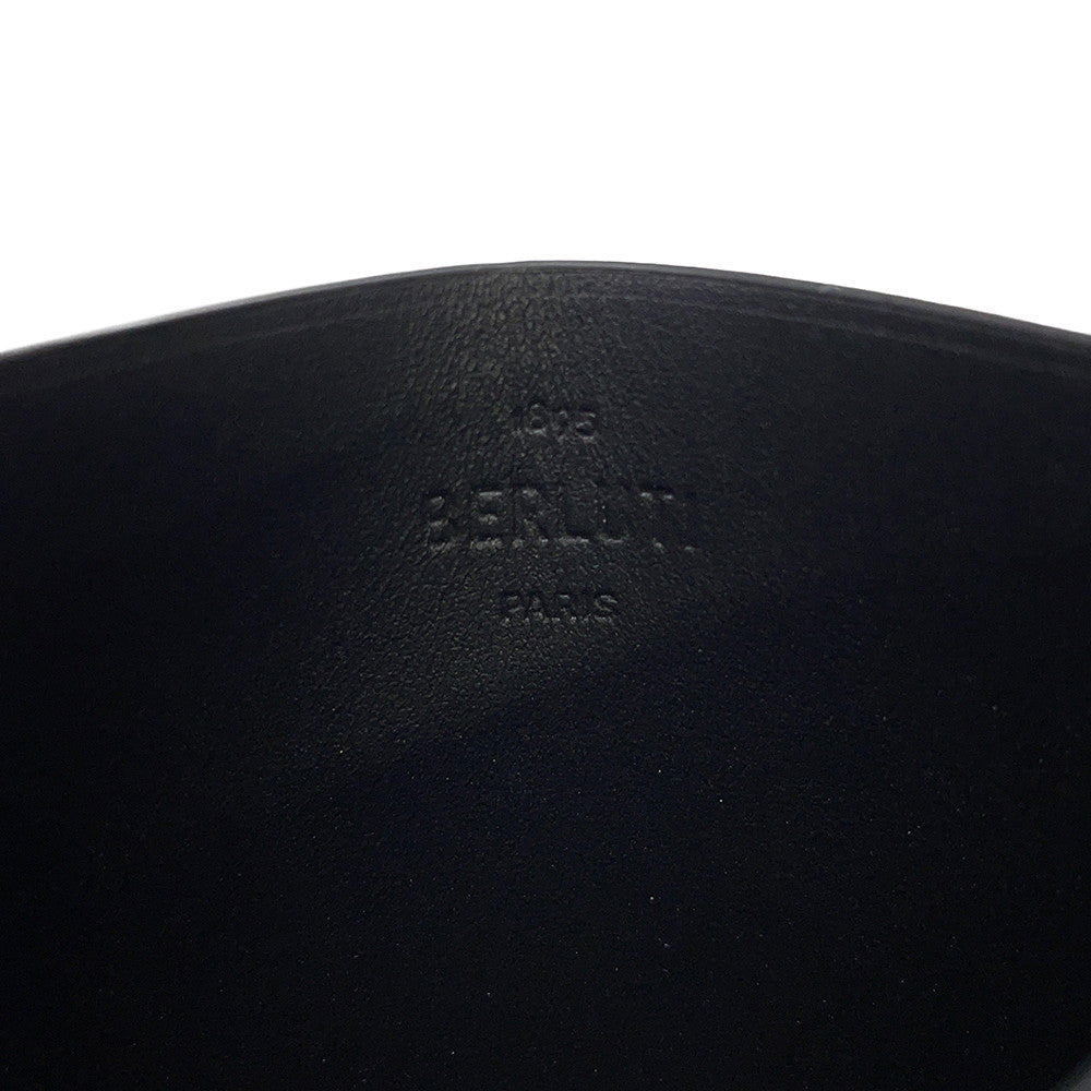 Berluti Calligraphy Card Case Gray Leather