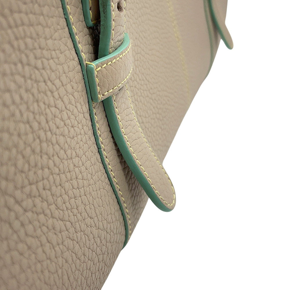 LOEWE Senda Travel Bag Beige Leather