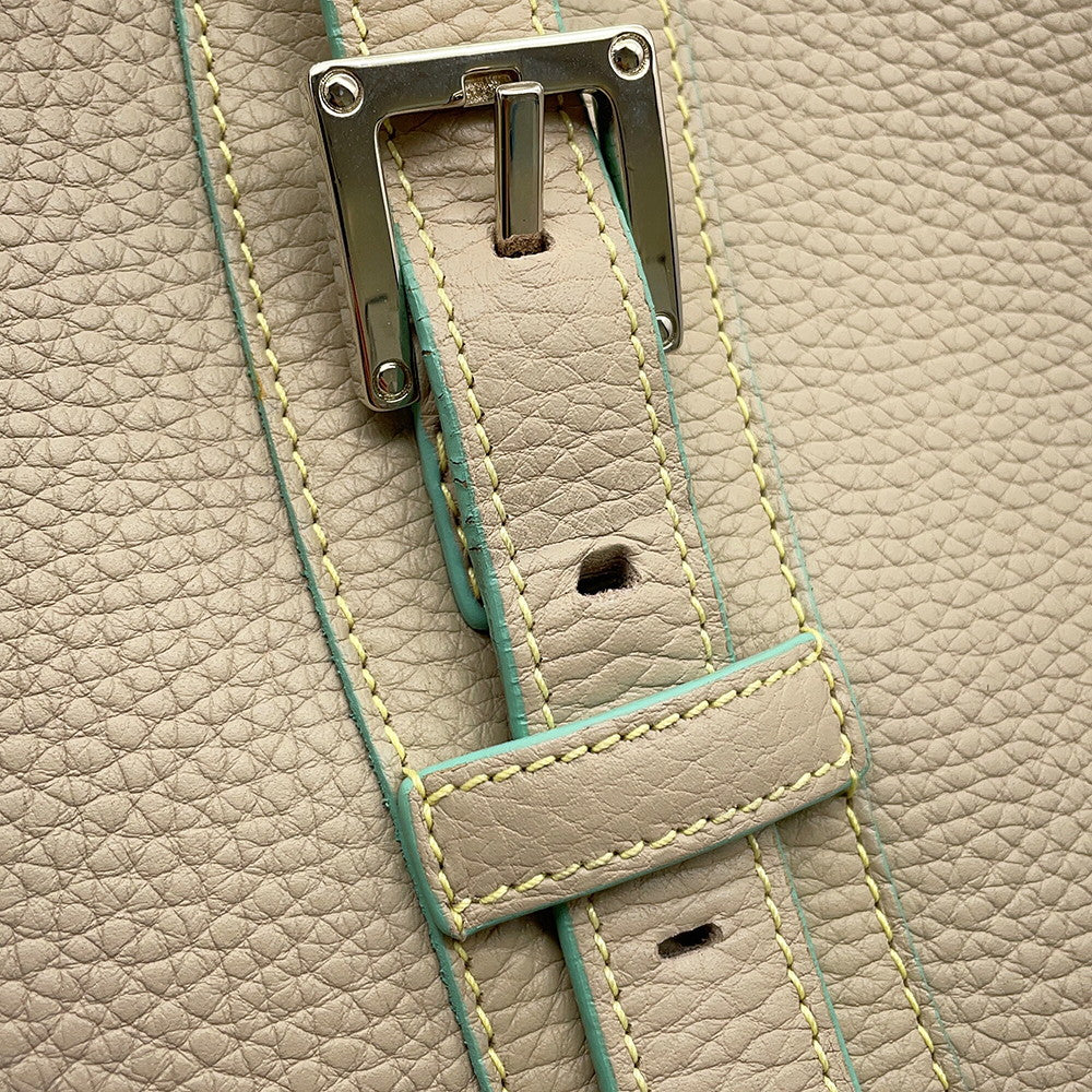 LOEWE Senda Travel Bag Beige Leather