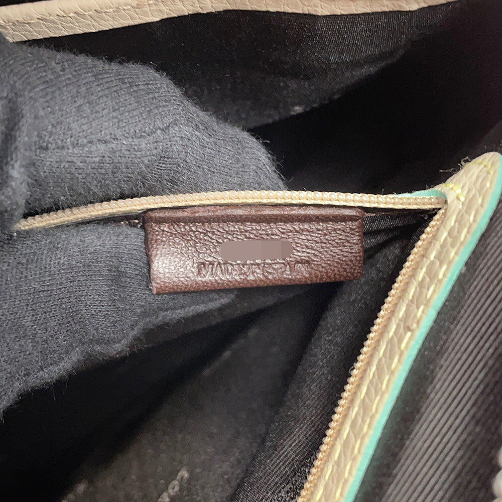 LOEWE Senda Travel Bag Beige Leather