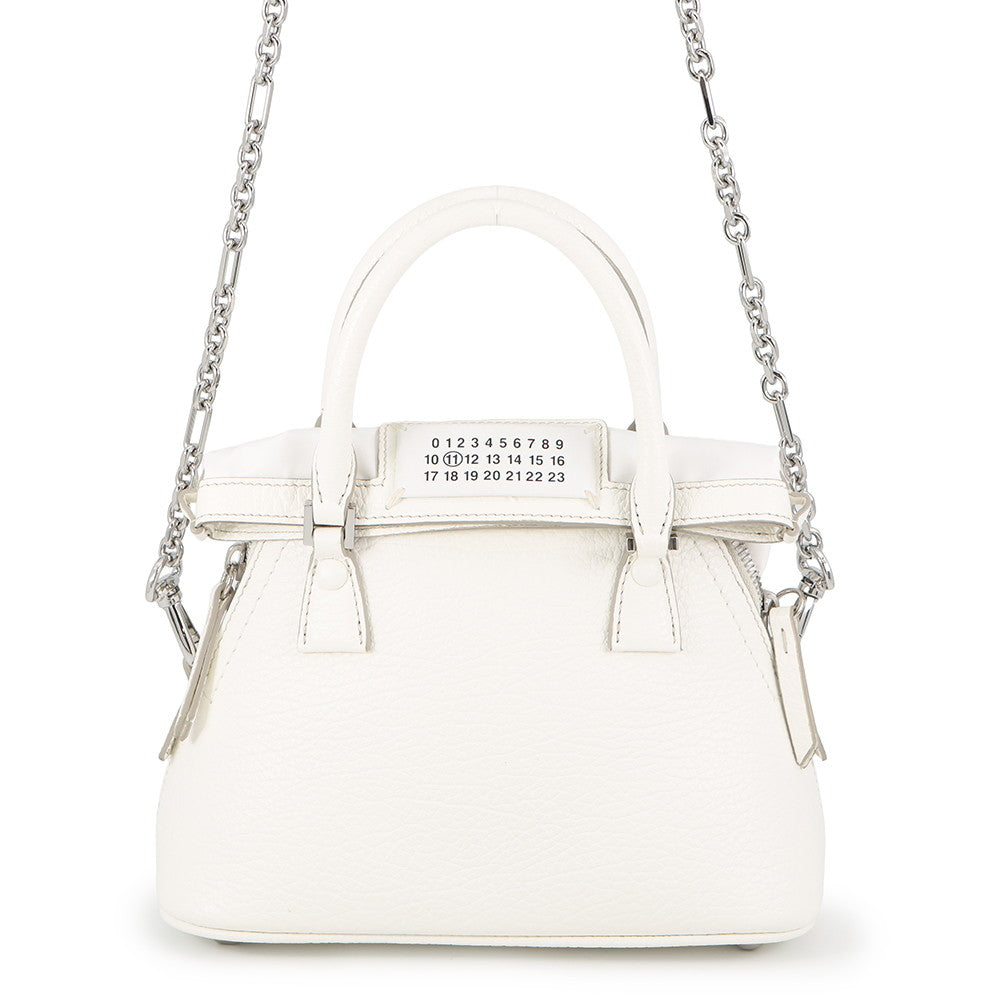 Maison Margiela Maison Margiela 5AC 2WAY Handbag WhiteS56WG0081P0396T1003 Leather Nylon Size micro