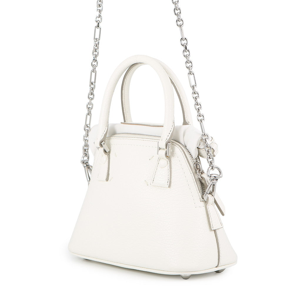 Maison Margiela Maison Margiela 5AC 2WAY Handbag WhiteS56WG0081P0396T1003 Leather Nylon Size micro