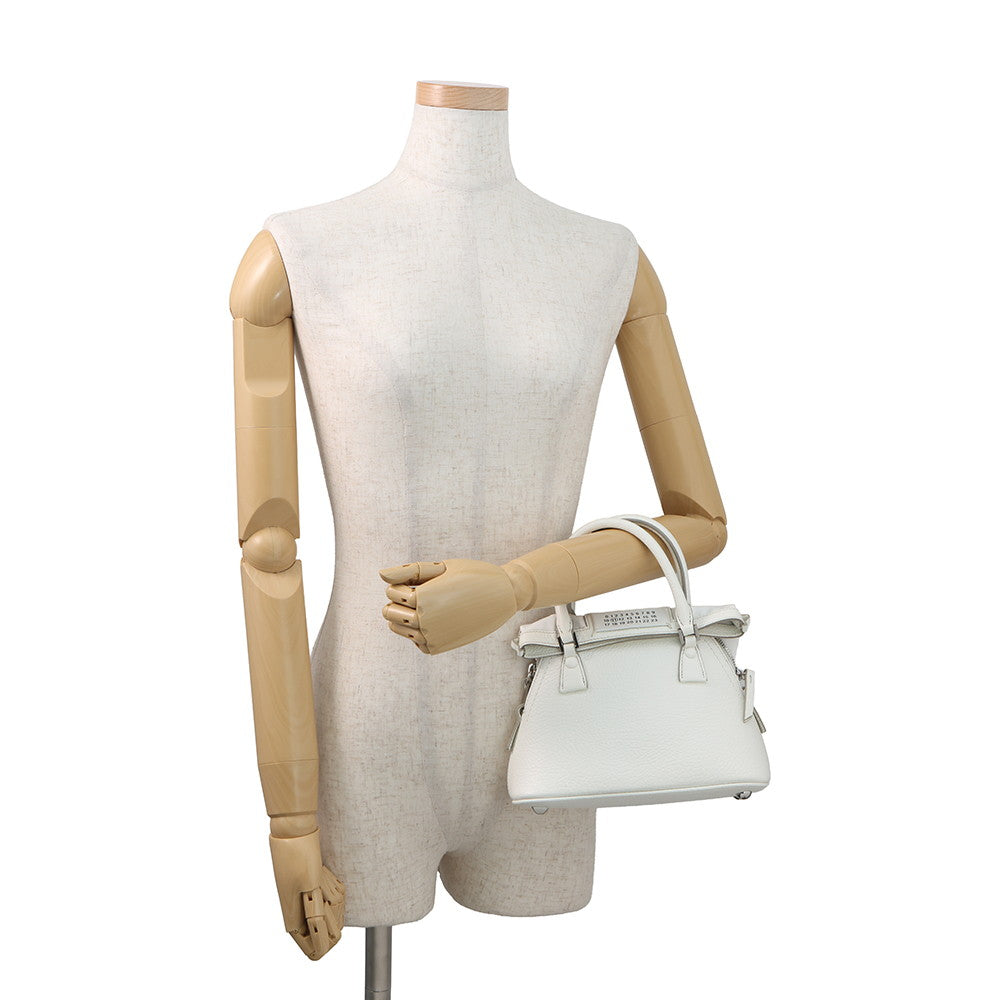 Maison Margiela Maison Margiela 5AC 2WAY Handbag WhiteS56WG0081P0396T1003 Leather Nylon Size micro