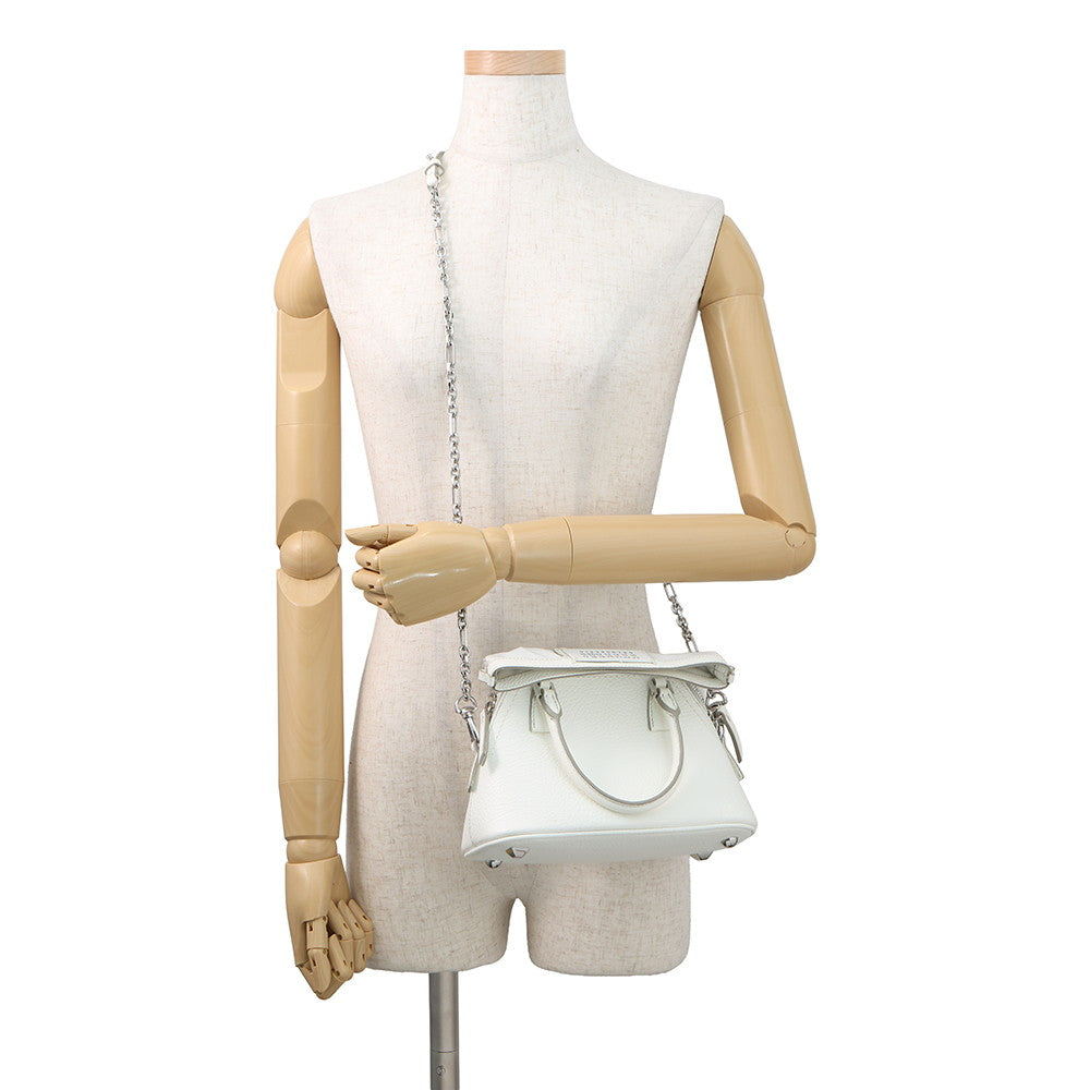 Maison Margiela Maison Margiela 5AC 2WAY Handbag WhiteS56WG0081P0396T1003 Leather Nylon Size micro