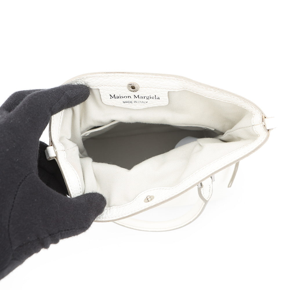Maison Margiela Maison Margiela 5AC 2WAY Handbag WhiteS56WG0081P0396T1003 Leather Nylon Size micro