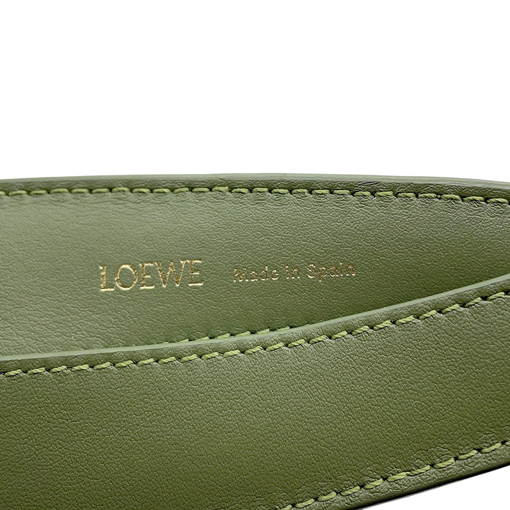 LOEWE Luna Anagram One Shoulder Bag KhakiA923PL9X01 Jacquard Leather