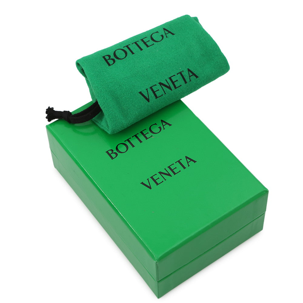 Bottega Veneta Maxi INTRECCIATO Bifold Wallet Compact Billfold Black Leather