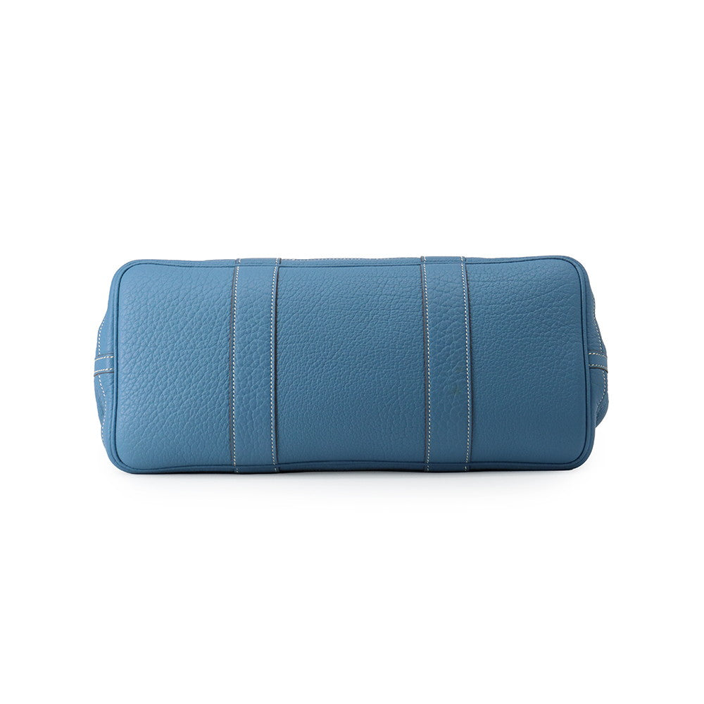 HERMES Garden Party Azur Negonda Leather Size PM