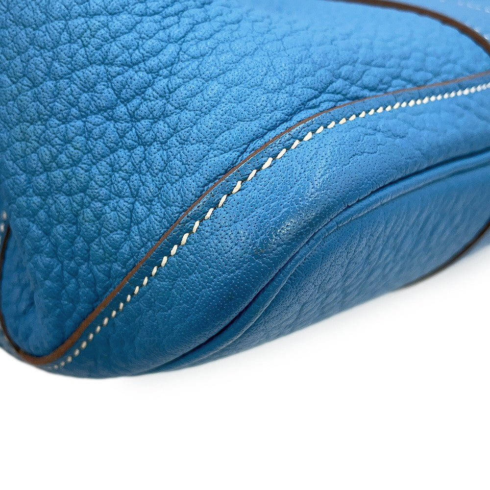 HERMES Garden Party Azur Negonda Leather Size PM