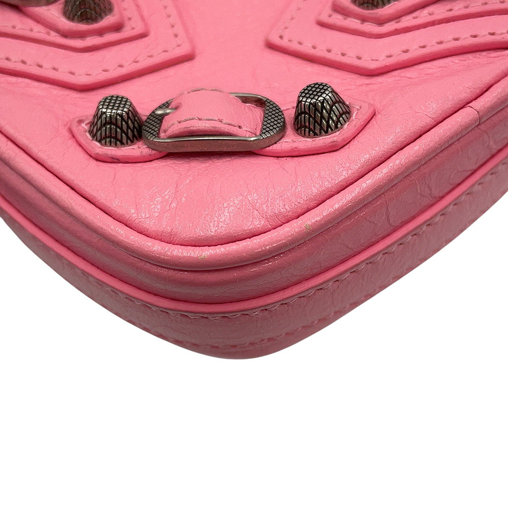 BALENCIAGA Lucagol Heart ChainShoulder Bag Pink722781 Leather