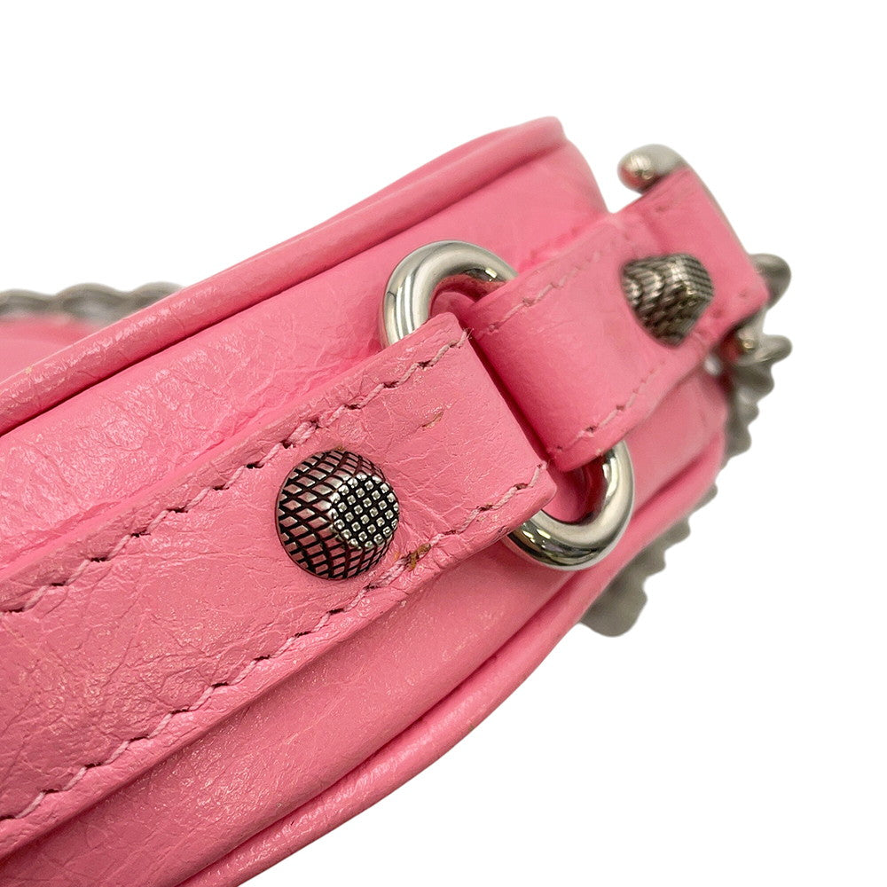 BALENCIAGA Lucagol Heart ChainShoulder Bag Pink722781 Leather