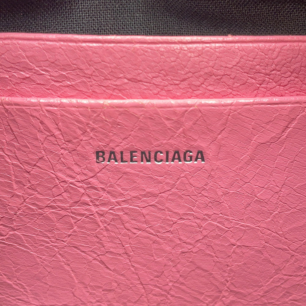 BALENCIAGA Lucagol Heart ChainShoulder Bag Pink722781 Leather