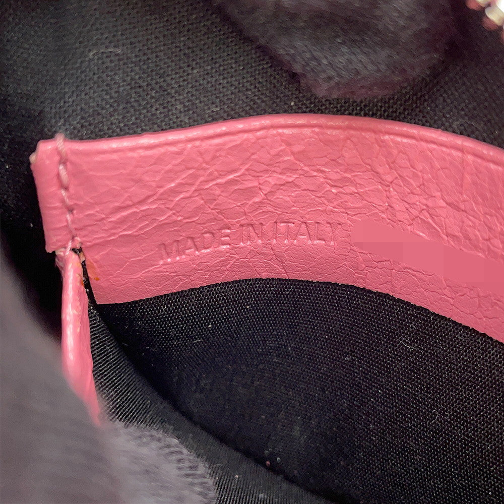BALENCIAGA Lucagol Heart ChainShoulder Bag Pink722781 Leather