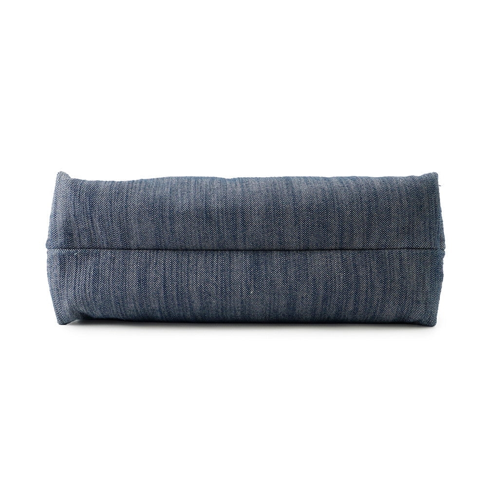 Ferragamo Logo 2-Way Denim Tote Bag Blue Cotton