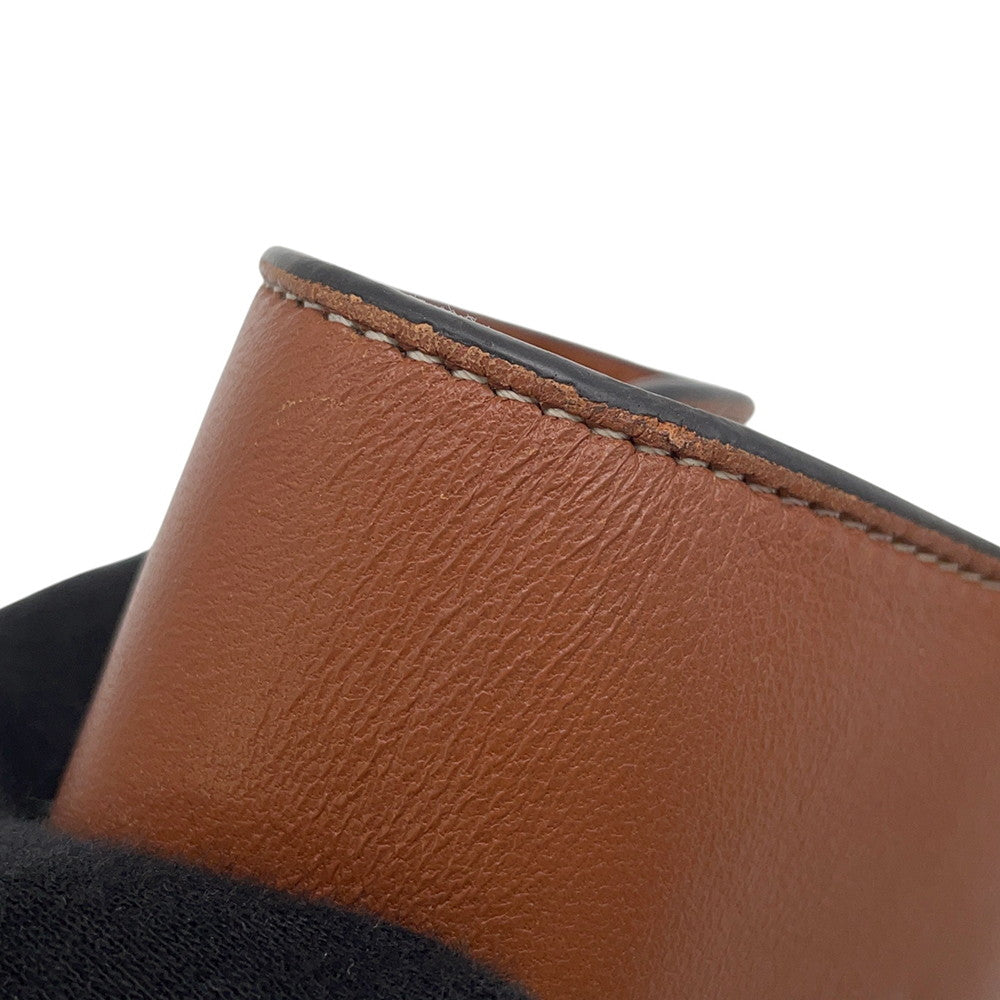 CELINE Triomphe Tri-fold Compact Wallet Brown10D783 Leather