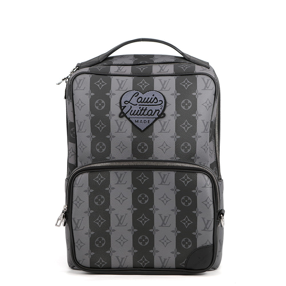 LOUIS VUITTON Modular Backpack Noir/GrayM45962 Monogram Stripe Eclipse
