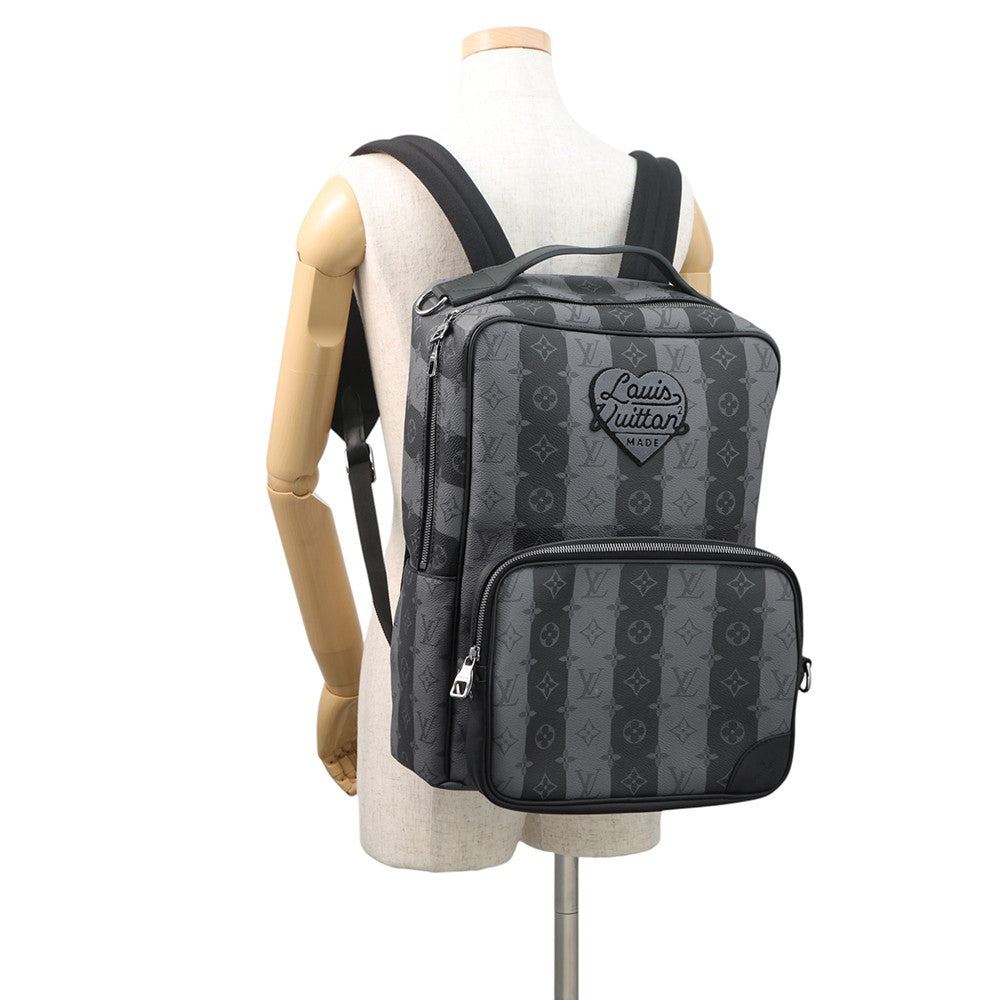 LOUIS VUITTON Modular Backpack Noir/GrayM45962 Monogram Stripe Eclipse