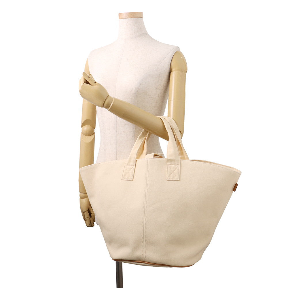 HERMES Panier de Plage Ivory Canvas Size PM