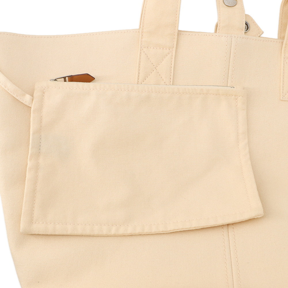 HERMES Panier de Plage Ivory Canvas Size PM