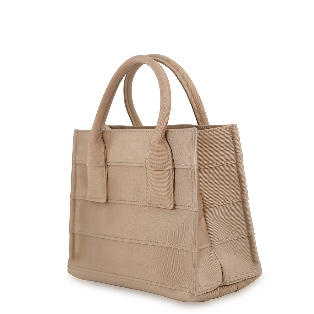 Ferragamo Beach Handbag Beige214988 765805 Canvas Size Small