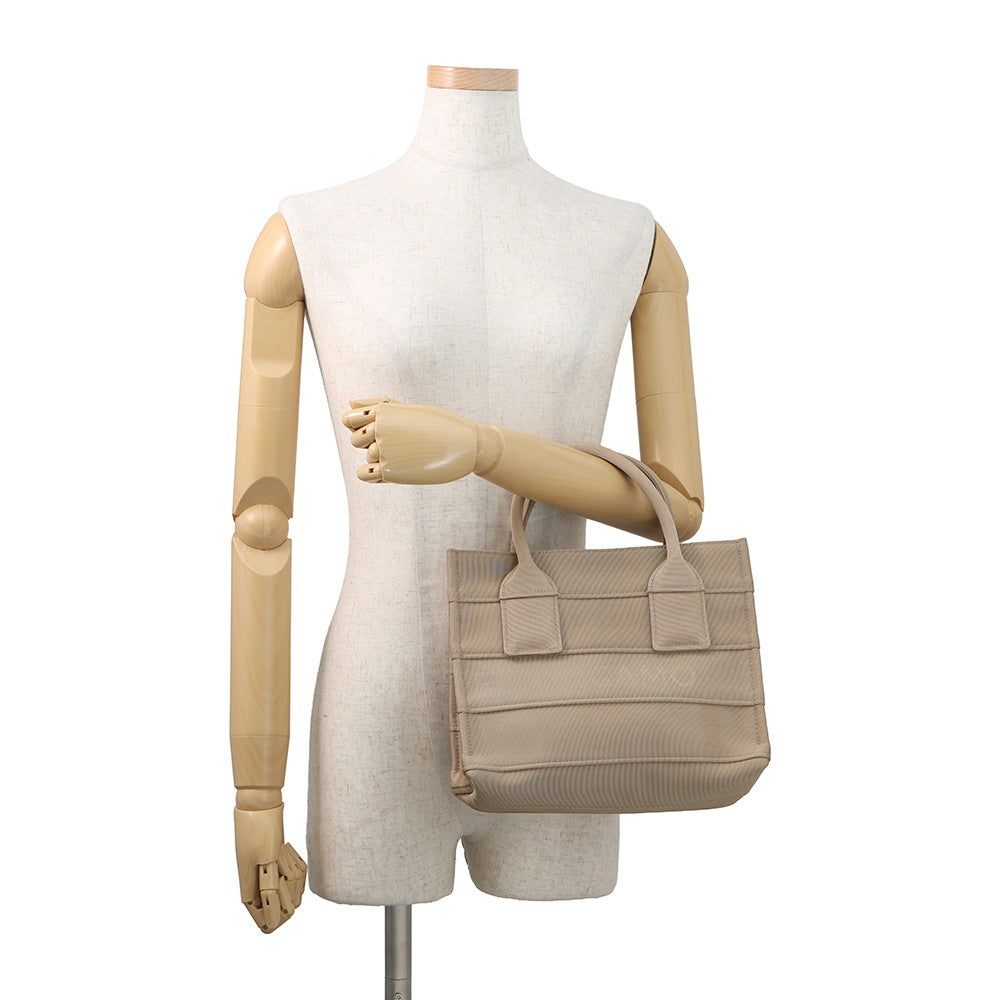 Ferragamo Beach Handbag Beige214988 765805 Canvas Size Small