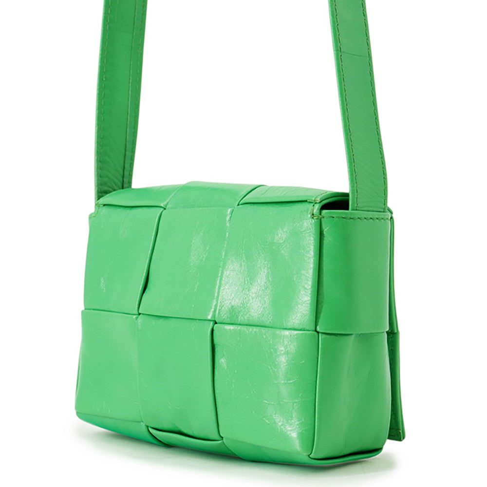 Bottega Veneta Maxi INTRECCIATO Candy Cassette Green Leather